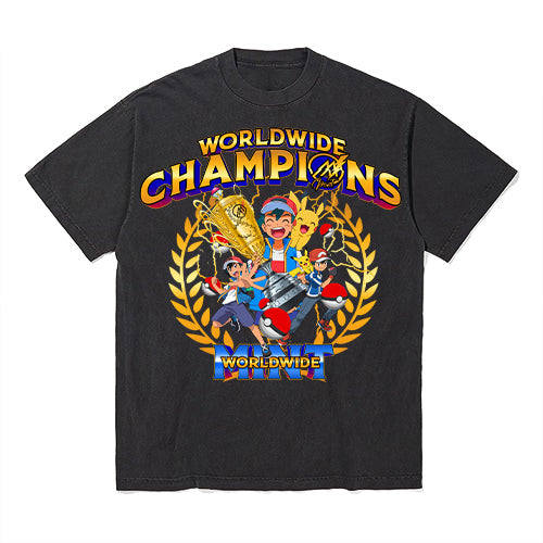 Worldwide Champions " Ash & Pikachu " Oversized Tshirt