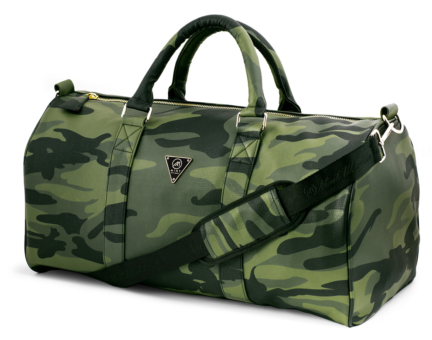 Camo Leather Duffle Bag