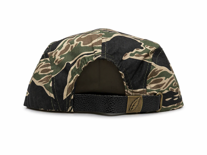 5 Panel Strap back Hat Tiger Camo Tan Cap