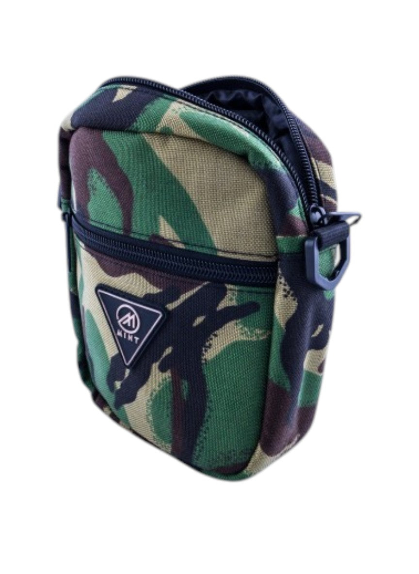Green Camo Day bag with Mint Logo