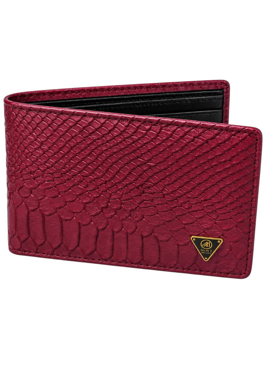 Red Anaconda Snake Bifold Wallet