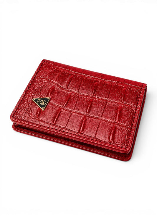 Premium Red Crocodile Slim Wallet