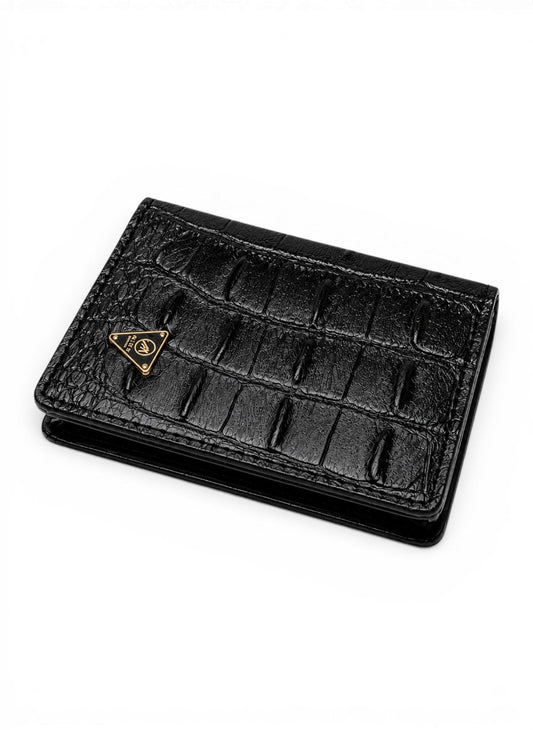 Premium Black Crocodile Slim Wallet