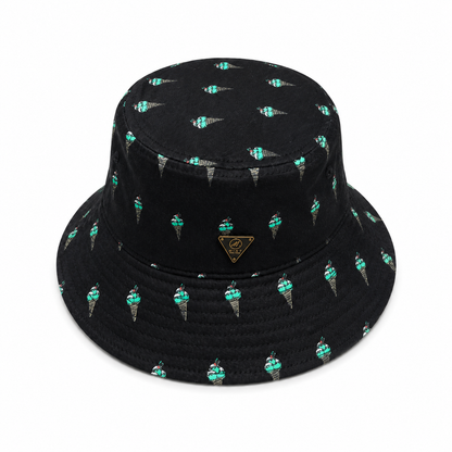 Mint Ice Cream Bucket Hat In Black