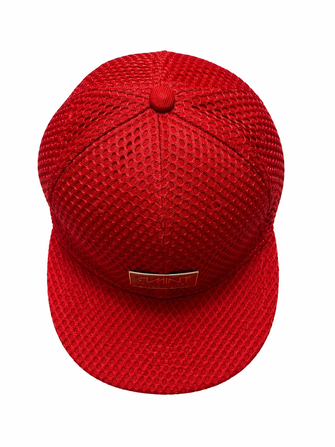6 Panel Snap back Hat Red Mesh Cap
