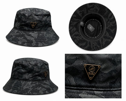 Mint Camo Bucket Hat In Gray