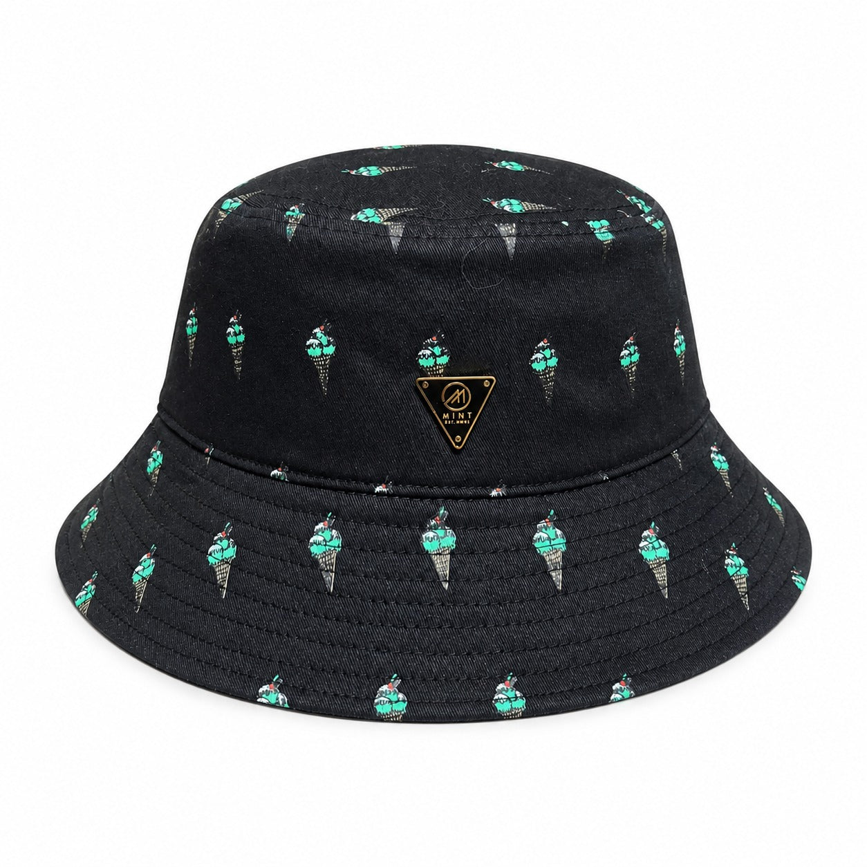 Mint Ice Cream Bucket Hat In Black