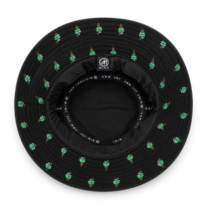 Mint Ice Cream Bucket Hat In Black