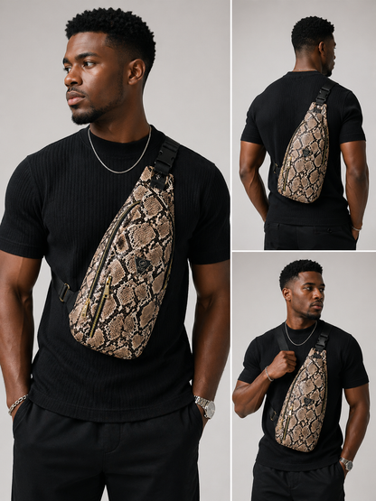 Tan Cobra Cross Body Sling Bag