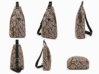 Tan Cobra Cross Body Sling Bag
