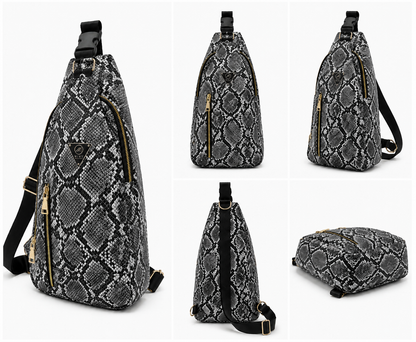 Black Cobra Cross Body Sling Bag