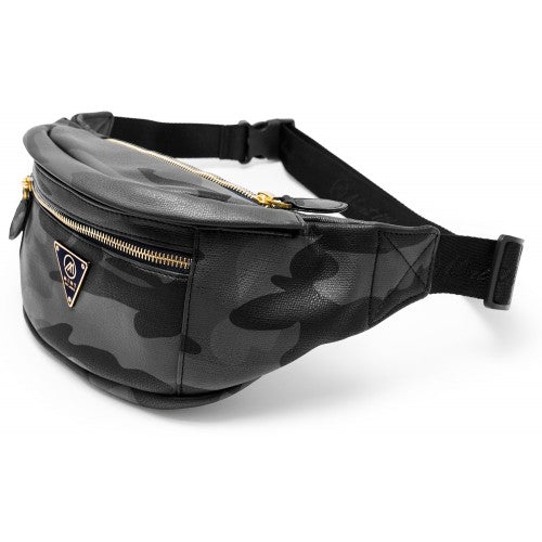 Camo Leather Fanny Pack