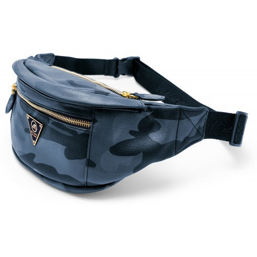 Camo Leather Fanny Pack