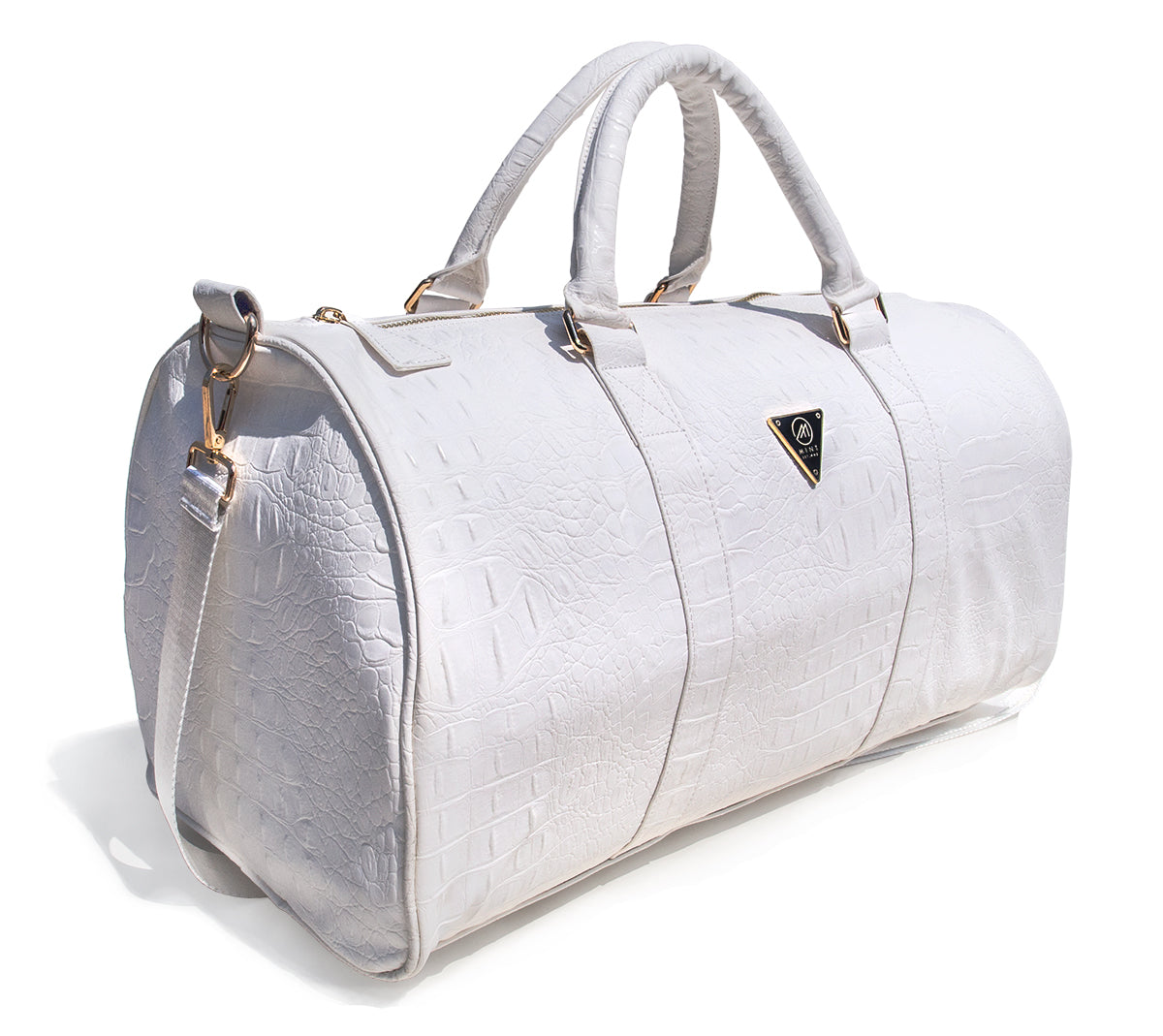 Crocodile duffle bag with Double G